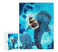 Puzzle 500 PCS Whale Shark Watercolor Puzzles pour Adultes, Jouet, Décoration Murale, Difficile, Difficile, Cadeaux Uniques pour Anniversaire Et Noël 500 PCS