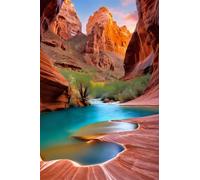 Puzzle 500 Pieces 52x38 cm Canyon Rivière Puzzles, Jeu de Création et Logique, Jeux éducatif Défi Jouets Activité Familiale Parfaite Puzzle 500 Pièces Adultes