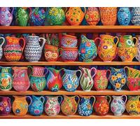 Puzzle 500 pièces,52x38 cm Puzzles pour Adultes,Jeux éducatif Puzzles Classiques Défi Jouets Cadeaux pour Puzzle de Décoration Familiale - Pots en céramique colorés