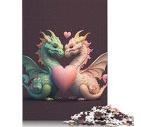 Puzzle 500 pièces : adorables bébés Dragons pour Adultes, idéal comme Cadeau de Noël ou d'anniversaire (500 pièces, 52 x 38 cm).