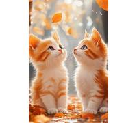 Puzzle 500 Pieces Adulte Chat Feuille Morte 52 x 38 cm Puzzles Adultes 500 Pièces Puzzle Impossible Jeu Éducatif Jeu D'adresse pour Toute la Famille