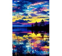 Puzzle 500 Pieces Adulte Paysage Abstrait 52 x 38 cm Puzzles Adultes 500 Pièces Puzzle Impossible Jeu Éducatif Jeu D'adresse pour Toute la Famille