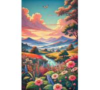 Puzzle 500 Pieces Adulte Paysage Dessin Animé 52x38 cm éducatif Challenge Classique Puzzles pour Famille Amis