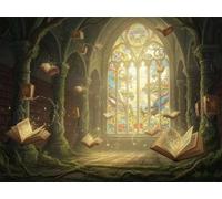 Puzzle 500 pièces Adultes, Bibliothèque Magique Puzzle Classiques 500 pièces, 52x38cm Puzzles Impossible Difficile avec Poster, Magnifique Décoration Puzzle et Cadeaux Relaxant