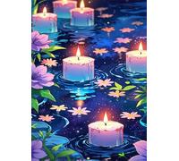 Puzzle 500 Pièces Adultes Bougies Flower Lake Puzzle Difficile et Stimulant Jeux éducatif Puzzles Classiques Puzzles 500 Pièces Adultes Cadeau Stimulant 52 x 38 cm