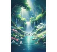 Puzzle 500 Pieces Adultes Cascades Fleurs Animaux 52x38 cm, Examinez Les pièces, Découvrez Les Indices et Résolvez l'enquête, Puzzle Adulte 500 Pièces