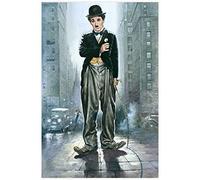 Puzzle 500 Pièces Adultes Enfant Charlie Chaplin Movie City Light Image en bois puzzles dagogique jeu Enfant 500 Pieces 500 Piece 20.4x15inch(52x38cm) Sans Cadre