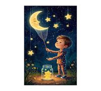 Puzzle 500 Pieces Adultes Garçon Lune, Défis Amusants Détente Créativité Puzzle Impossible, Puzzles pour Adultes 500 Pièces 52 x 38 cm