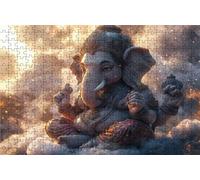 Puzzle 500 Pieces Adultes Inde, Puzzle 500 Pièces Bois DIY Adulte Zen, Puzzle Classiques Compact Box pour Tableau Decoration Murale Cadeau Femme 55x40 cm RXPT-7996