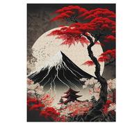 Puzzle 500 Pièces Adultes, Japon Style Puzzles pour Enfants, en Bois Cadeaux, Jeu Familial Amusant 55×41cm