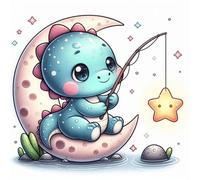 Puzzle 500 Pièces Adultes Lune Dinosaures Dessin Animé, Développe Observation, Logique et Concentration, Puzzle Adulte 500 Pieces 45x45 cm