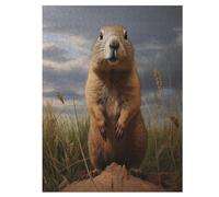 Puzzle 500 Pièces Adultes, Marmotte,pour Enfants,Puzzles en Bois,Décoration De La Maison 55×41cm