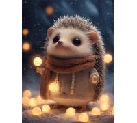 Puzzle 500 Pièces Adultes Mignon Hérisson Écharpe 52x38cm 500 Pièces Puzzles pour Adultes Jeu éducatif défi Jouet, Puzzle Impossible pour Toute la Famille