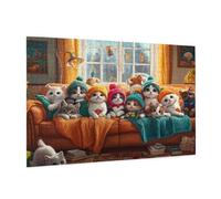 Puzzle 500 Pièces Animal Puzzle Adultes Intéressant Motif avec avec Boîte Cadeau, DIY Wooden Puzzl Enjoy Activités de défi Familial pour Tableau Decoration Murale,Cadeau Homme/Femme 52 x 38 cm -220Y