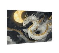 Puzzle 500 Pièces Anime Puzzle Adultes Dragon Motif avec avec Boîte Cadeau, DIY Wooden Puzzl Enjoy Activités de défi Familial pour Tableau Decoration Murale, Cadeau Homme/Femme 52 x 38 cm -113Y