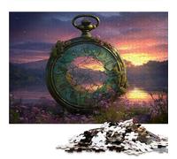 Puzzle 500 pièces - Art Abstrait Puzzle 500 pièces - Montre De Poche Vintage - Jeu de Puzzle Classique pour Toute la Famille - Cadeaux pour Femmes - Cadeaux pour Hommes