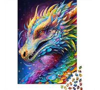 Puzzle 500 pièces Art psychédélique Dragon Puzzles pour Adultes Puzzles en Bois Puzzles pour Adultes Cadeaux 500 pièces (52 x 38 cm)