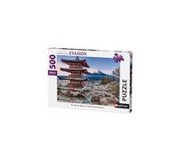 Nathan Puzzle 500 pièces – Au cœur du Japon – Architecture et monument – Blanc – Mixte