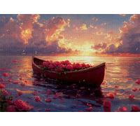 Puzzle 500 Pièces Bateau Puzzle Adulte Rose 52x38cm Unique Artisanat Classique 3D jigsaw en Bois pour Jeux D'activités Familiales, Jigsaw à Faire Soi Même pour Ddécoration Murale Maison, Cadeaux C-534