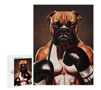 Puzzle 500 pièces Boxer Man Dog Puzzle pour Adultes Jouet Décoration murale Motif d'assemblage Offre comme cadeaux pour toute la famille 500 pièces