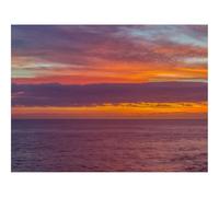 Puzzle 500 Pièces,Bricolage Moderne Art Mural Cadeau-Coucher de Soleil,mer,Horizon,Nuages,Vagues 52x38cm