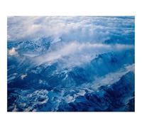 Puzzle 500 Pièces,Bricolage Moderne Art Mural Cadeau-Montagnes,Hauteur,Sommets,Neige,Nuages,Relief 52x38cm