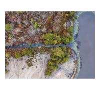 Puzzle 500 Pièces,Bricolage Moderne Art Mural Cadeau-Rivière,Arbres,Rivage,Vue aérienne 52x38cm