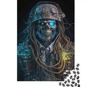 Puzzle 500 pièces Captain Skeleton1 en Bois, Jeu éducatif, défi, Cadeau de Noël, 500 pièces (52 x 38 cm)