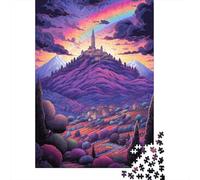 Puzzle 500 pièces Champs de Lavande en Provence, France 21 Puzzles pour Adultes Puzzles en Bois créatifs Jeu de difficulté élevée Cadeau pour Adolescents 500 pièces (52 x 38 cm)