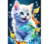 Puzzle 500 pièces,Chat Koi Mignon Puzzl pour Adultes, Puzzles pour Adultes Jeu éducatif Défi Jouet, Jeu d'adresse pour Toute la Famille, Puzzle pour Adulte Enfants