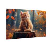 Puzzle 500 Pièces Chat Puzzle Adultes Intéressant Motif avec avec Boîte Cadeau, DIY Wooden Puzzl Enjoy Activités de défi Familial pour Tableau Decoration Murale, Cadeau Homme/Femme 52 x 38 cm -905Y