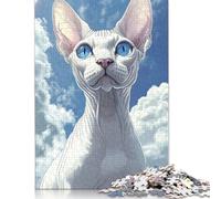 Puzzle 500 pièces Chat Sphinx Puzzles Garçons et Filles Difficulté Puzzles Utilisés pour Se Détendre 500 pièces (52x38cm)