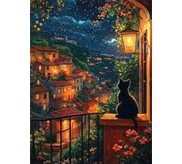 Puzzle 500 Pieces Chat Villes 52 x 38 cm Puzzle Adulte Jeu éducatif Défi Jouets Détente & Relaxation 500 Pièces Puzzles pour Adultes