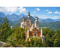 Puzzle 500 Pieces - Chateau du Neuschwanstein - Collection Paysage Montagne et Foret - Set Puzzle lac avec Carte - Nouveaute