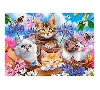 Puzzle 500 pcs Kittens with Flowers multicolore