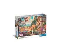 Puzzle 500 pièces CLEMENTONI Compact Victorian Promenade 49 x 36 cm avec poster