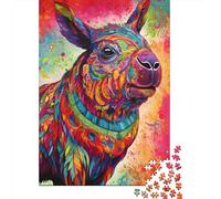 Puzzle 500 pièces Cochon d'Inde en Couleurs Vives pour Adultes et Amateurs de Puzzles en Bois (52 x 38 cm)