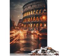 Puzzle 500 pièces Colisée Rome Italie Puzzles carrés créatifs en Bois pour Adultes Cadeaux de Noël 500 pièces (52 x 38 cm)