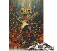 Puzzle 500 pièces Cool Frog Rock Star, Puzzle en Bois pour Adultes et à partir de 18 Ans, Jeu intellectuel, 500 pièces (52 x 38 cm)