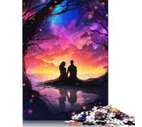 Puzzle 500 pièces Cosmos Coucher de Soleil éternel pour Adultes Puzzles en Bois Jeu éducatif Défi Jouet 500 pièces (52 x 38 cm)