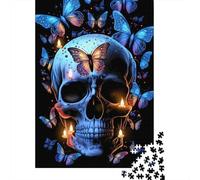 Puzzle 500 pièces Crâne Artistique Puzzles Adultes Difficulté Puzzles Éducation Jouets Jeux Famille Décoration 500pcs (52x38cm)