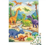 Puzzle 500 pièces Dinosaures pour Adultes, Jeu éducatif en Bois, 500 pièces (52 x 38 cm)