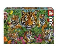 Puzzle 500 Pièces - Educa - Jungle Des Tigres - Animaux - Enfant - 10 Ans