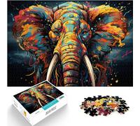 Puzzle 500 pièces，éléphant，pour Adultes et Enfants Puzzle en Bois，Jeux éducatifs à Domicile Jouets de Bricolage，Taille ：38x52 cm