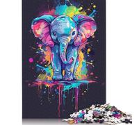Puzzle 500 pièces Éléphants Bébés Colorés Puzzle Adultes Puzzle Bois Puzzles Puzzles Jouet Jeu Éducatif 500pcs (52x38cm)