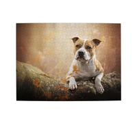 Puzzle 500 pièces en Bois imprimé American Staffordshire Terrier pour Adultes et Personnes âgées