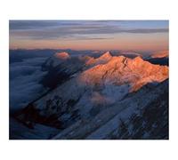 Puzzle 500 Pièces en Bois-Montagnes,Grandeur,Hauteur,Matin 52x38cm