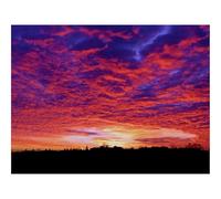 Puzzle 500 Pièces en Bois-Nuages,Coucher de Soleil,Horizon 52x38cm