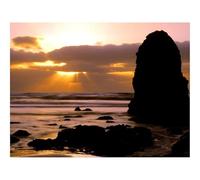 Puzzle 500 Pièces en Bois-Oregon,Pierres,Blocs,mer,Rayons de Soleil,Nuages 52x38cm