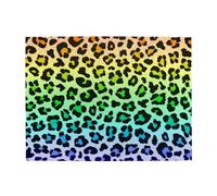 Puzzle 500 pièces en Bois pour Adultes, Motif léopard Arc-en-Ciel et Fourrure tachetée